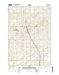 Onida South Dakota Current topographic map, 1:24000 scale, 7.5 X 7.5 Minute, Year 2015