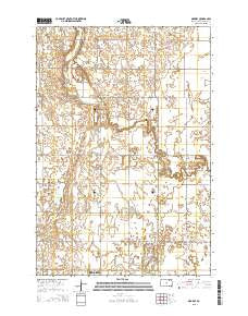 Ordway South Dakota Current topographic map, 1:24000 scale, 7.5 X 7.5 Minute, Year 2015