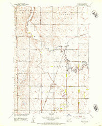 Ordway South Dakota Historical topographic map, 1:24000 scale, 7.5 X 7.5 Minute, Year 1952