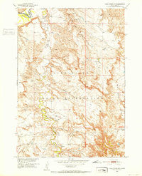 Pass Creek NW South Dakota Historical topographic map, 1:24000 scale, 7.5 X 7.5 Minute, Year 1951