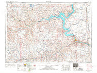 Pierre South Dakota Historical topographic map, 1:250000 scale, 1 X 2 Degree, Year 1954