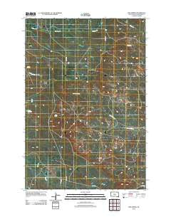 Pine Spring South Dakota Historical topographic map, 1:24000 scale, 7.5 X 7.5 Minute, Year 2012
