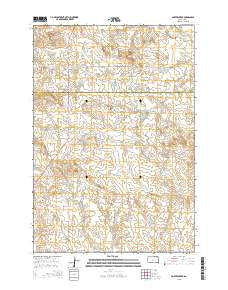 Porter Creek South Dakota Current topographic map, 1:24000 scale, 7.5 X 7.5 Minute, Year 2015