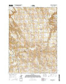 Potato Creek South Dakota Current topographic map, 1:24000 scale, 7.5 X 7.5 Minute, Year 2015