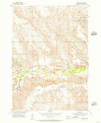 Powell South Dakota Historical topographic map, 1:24000 scale, 7.5 X 7.5 Minute, Year 1954