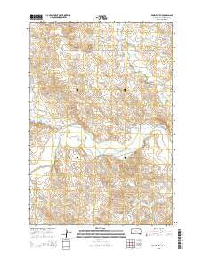 Prairie City NE South Dakota Current topographic map, 1:24000 scale, 7.5 X 7.5 Minute, Year 2015