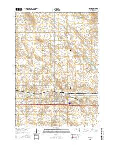 Presho South Dakota Current topographic map, 1:24000 scale, 7.5 X 7.5 Minute, Year 2015