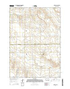 Pukwana NE South Dakota Current topographic map, 1:24000 scale, 7.5 X 7.5 Minute, Year 2015