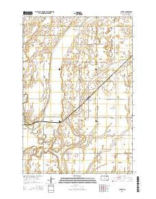 Putney South Dakota Current topographic map, 1:24000 scale, 7.5 X 7.5 Minute, Year 2015