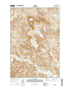Ralph South Dakota Current topographic map, 1:24000 scale, 7.5 X 7.5 Minute, Year 2015