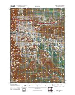 Rapid City East South Dakota Historical topographic map, 1:24000 scale, 7.5 X 7.5 Minute, Year 2012