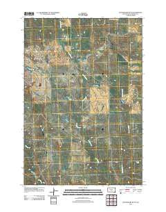 Rattlesnake Butte South Dakota Historical topographic map, 1:24000 scale, 7.5 X 7.5 Minute, Year 2012