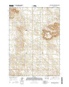 Rattlesnake Butte West South Dakota Current topographic map, 1:24000 scale, 7.5 X 7.5 Minute, Year 2015