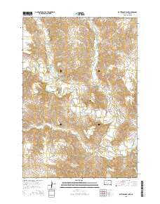 Rattlesnake Lake South Dakota Current topographic map, 1:24000 scale, 7.5 X 7.5 Minute, Year 2015