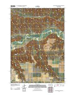 Rattlesnake Lake SW South Dakota Historical topographic map, 1:24000 scale, 7.5 X 7.5 Minute, Year 2012