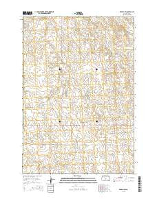 Red Elm SW South Dakota Current topographic map, 1:24000 scale, 7.5 X 7.5 Minute, Year 2015