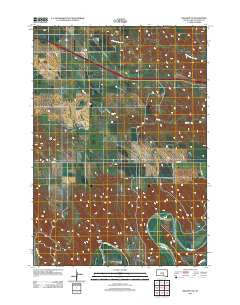 Reliance SE South Dakota Historical topographic map, 1:24000 scale, 7.5 X 7.5 Minute, Year 2012