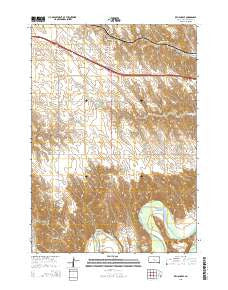 Reliance SE South Dakota Current topographic map, 1:24000 scale, 7.5 X 7.5 Minute, Year 2015