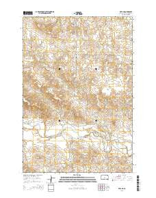 Reva NE South Dakota Current topographic map, 1:24000 scale, 7.5 X 7.5 Minute, Year 2015