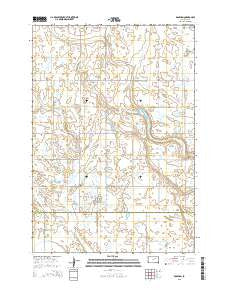 Rockham South Dakota Current topographic map, 1:24000 scale, 7.5 X 7.5 Minute, Year 2015