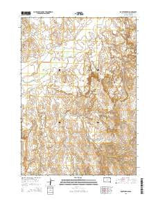 Rockyford SW South Dakota Current topographic map, 1:24000 scale, 7.5 X 7.5 Minute, Year 2015