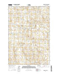 Roundup Butte South Dakota Current topographic map, 1:24000 scale, 7.5 X 7.5 Minute, Year 2015