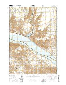 Rousseau South Dakota Current topographic map, 1:24000 scale, 7.5 X 7.5 Minute, Year 2015