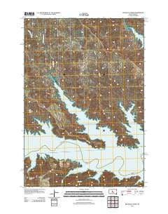 Rousseau Creek South Dakota Historical topographic map, 1:24000 scale, 7.5 X 7.5 Minute, Year 2012