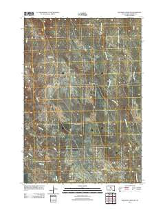 Rousseau Creek NW South Dakota Historical topographic map, 1:24000 scale, 7.5 X 7.5 Minute, Year 2012