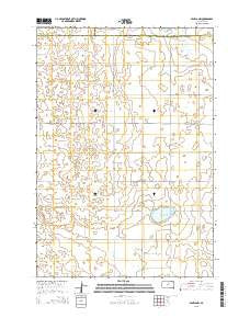 Seneca NW South Dakota Current topographic map, 1:24000 scale, 7.5 X 7.5 Minute, Year 2015