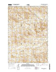 Sheep Pen Draw SW South Dakota Current topographic map, 1:24000 scale, 7.5 X 7.5 Minute, Year 2015
