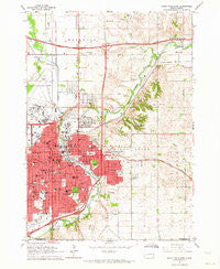 Sioux Falls East South Dakota Historical topographic map, 1:24000 scale, 7.5 X 7.5 Minute, Year 1962