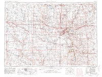 Sioux Falls South Dakota Historical topographic map, 1:250000 scale, 1 X 2 Degree, Year 1955
