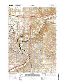 Sioux Falls East South Dakota Current topographic map, 1:24000 scale, 7.5 X 7.5 Minute, Year 2015