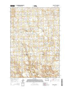 Skull Butte South Dakota Current topographic map, 1:24000 scale, 7.5 X 7.5 Minute, Year 2015