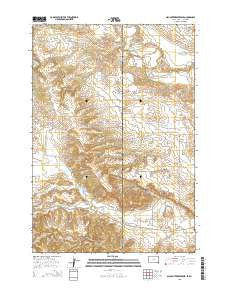 Slaughter Reservoir South Dakota Current topographic map, 1:24000 scale, 7.5 X 7.5 Minute, Year 2015