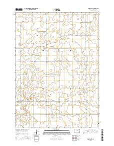 Snow Lake South Dakota Current topographic map, 1:24000 scale, 7.5 X 7.5 Minute, Year 2015