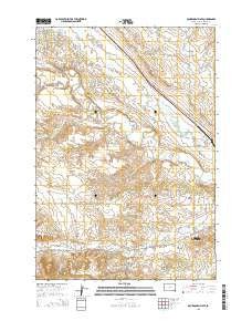 Sourdough Flats South Dakota Current topographic map, 1:24000 scale, 7.5 X 7.5 Minute, Year 2015
