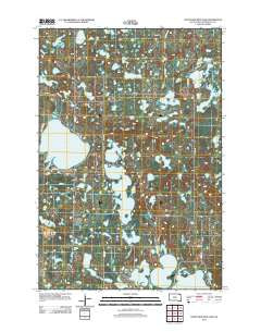 South Red Iron Lake South Dakota Historical topographic map, 1:24000 scale, 7.5 X 7.5 Minute, Year 2012