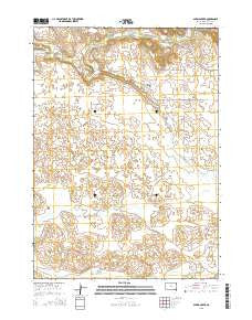 Spring Creek South Dakota Current topographic map, 1:24000 scale, 7.5 X 7.5 Minute, Year 2015
