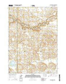Spring Creek SW South Dakota Current topographic map, 1:24000 scale, 7.5 X 7.5 Minute, Year 2015