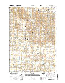 Square Top Butte South Dakota Current topographic map, 1:24000 scale, 7.5 X 7.5 Minute, Year 2015