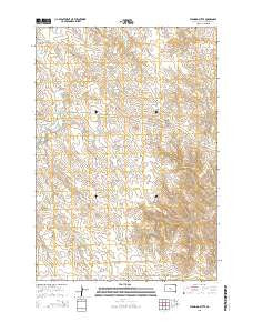 Standing Butte South Dakota Current topographic map, 1:24000 scale, 7.5 X 7.5 Minute, Year 2015