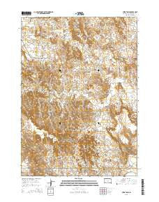 Stirk Table South Dakota Current topographic map, 1:24000 scale, 7.5 X 7.5 Minute, Year 2015