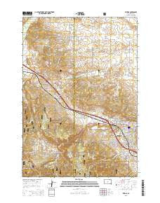 Sturgis South Dakota Current topographic map, 1:24000 scale, 7.5 X 7.5 Minute, Year 2015