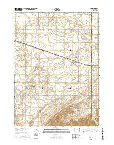 Tabor South Dakota Current topographic map, 1:24000 scale, 7.5 X 7.5 Minute, Year 2015