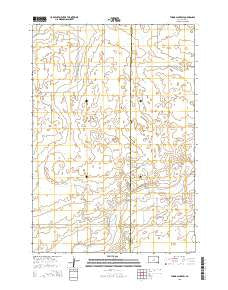 Thomas Lake SW South Dakota Current topographic map, 1:24000 scale, 7.5 X 7.5 Minute, Year 2015