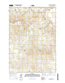 Thompson Lake South Dakota Current topographic map, 1:24000 scale, 7.5 X 7.5 Minute, Year 2015