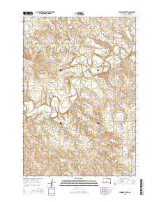 Thunder Butte South Dakota Current topographic map, 1:24000 scale, 7.5 X 7.5 Minute, Year 2015