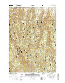 Tinton South Dakota Current topographic map, 1:24000 scale, 7.5 X 7.5 Minute, Year 2015